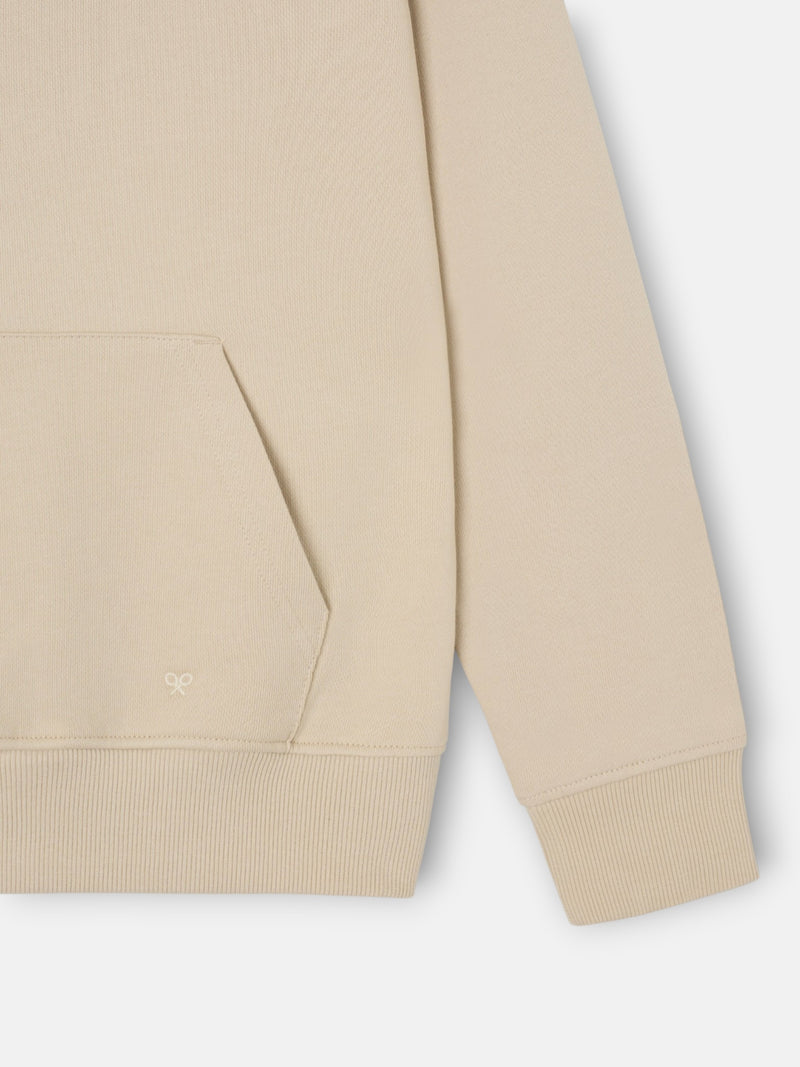 Sweat à capuche avec cordon beige