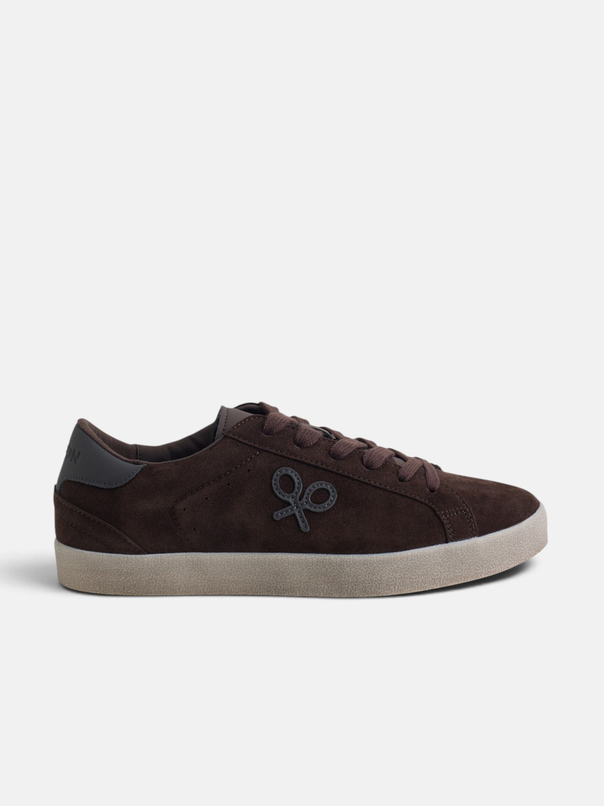 Worn brown suede sneaker