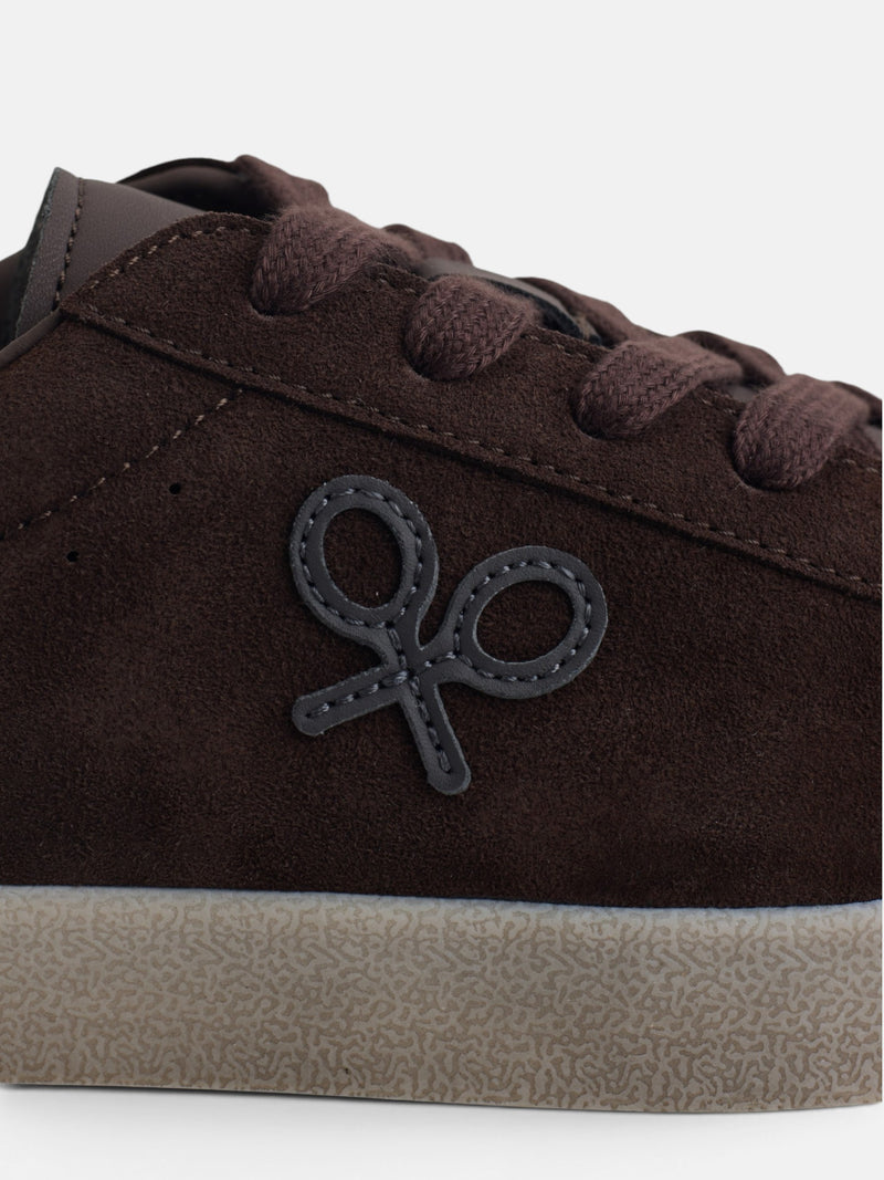 Zapatilla serraje desgastada marron
