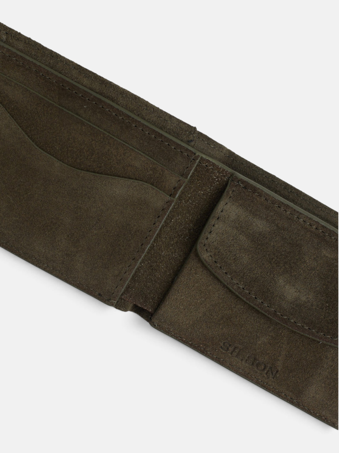 Cartera serraje lineas geometricas verde