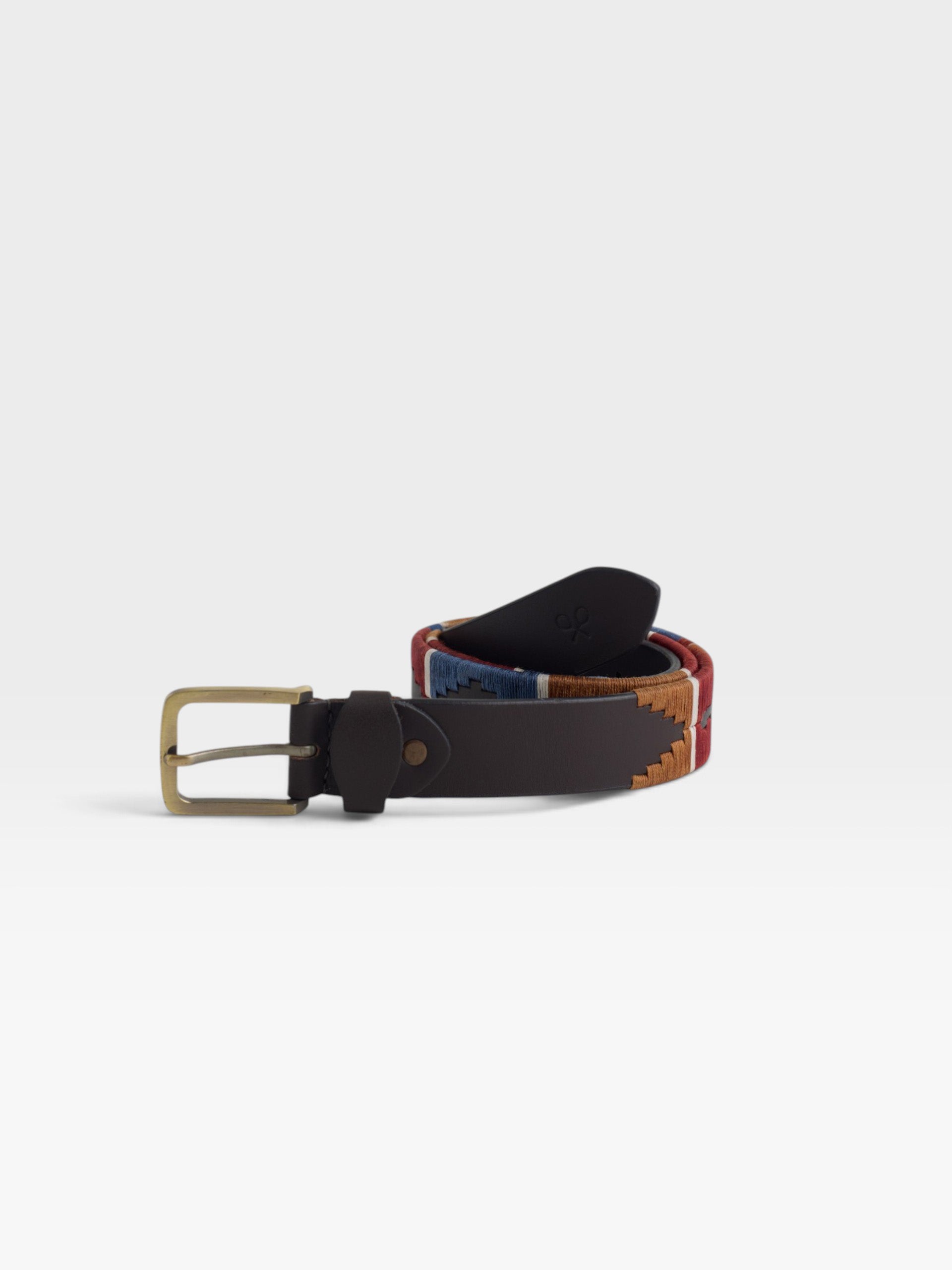 Argentinian leather belt burgundy
