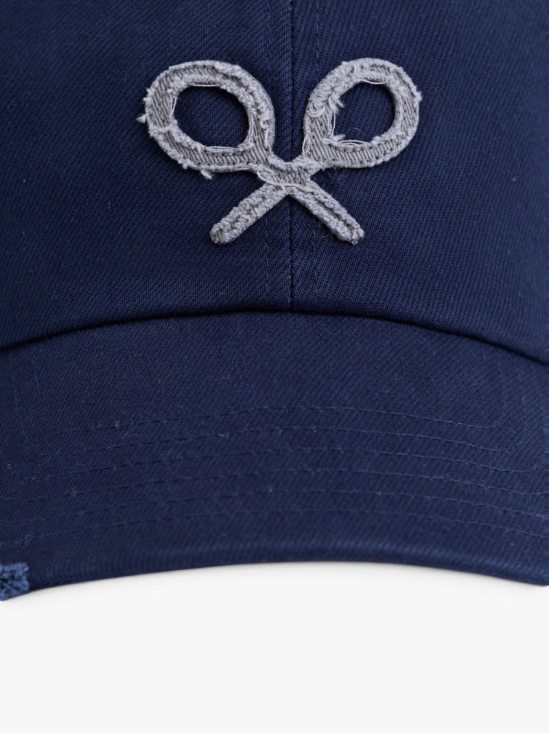 Gorra raqueta relieve azul marino