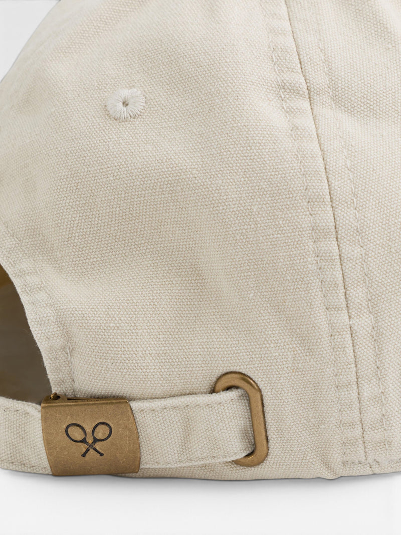 Gorra raquetas bordadas beige