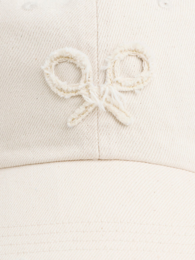 Gorra raqueta relieve beige