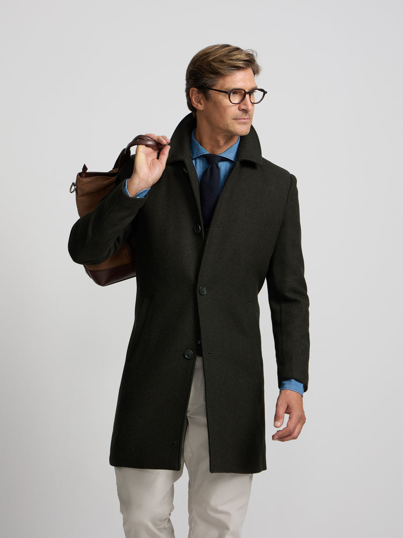 Straight green coat