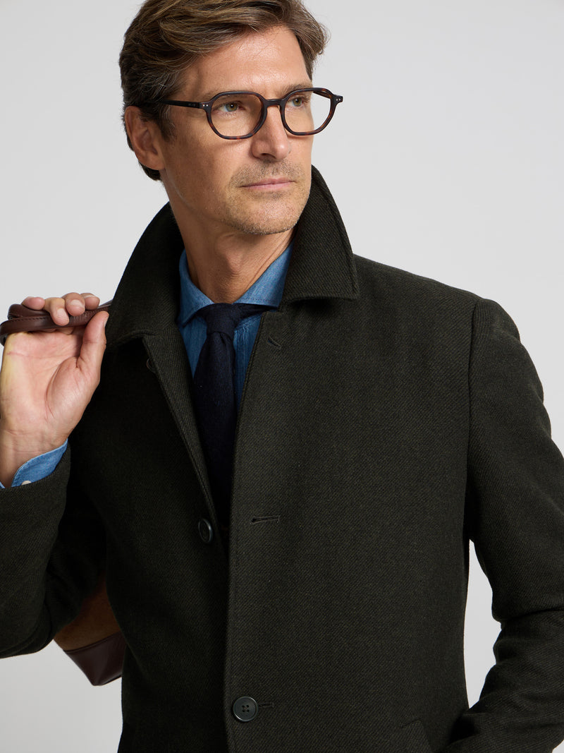 Straight green coat
