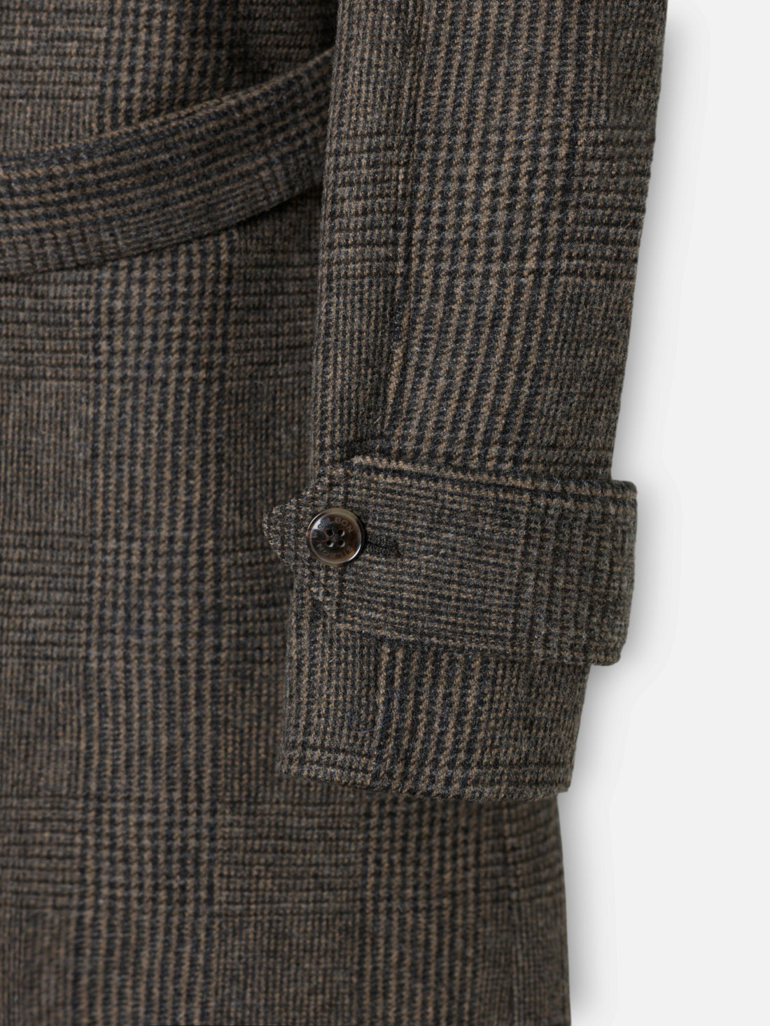 Manteau unique prince de Galles marron