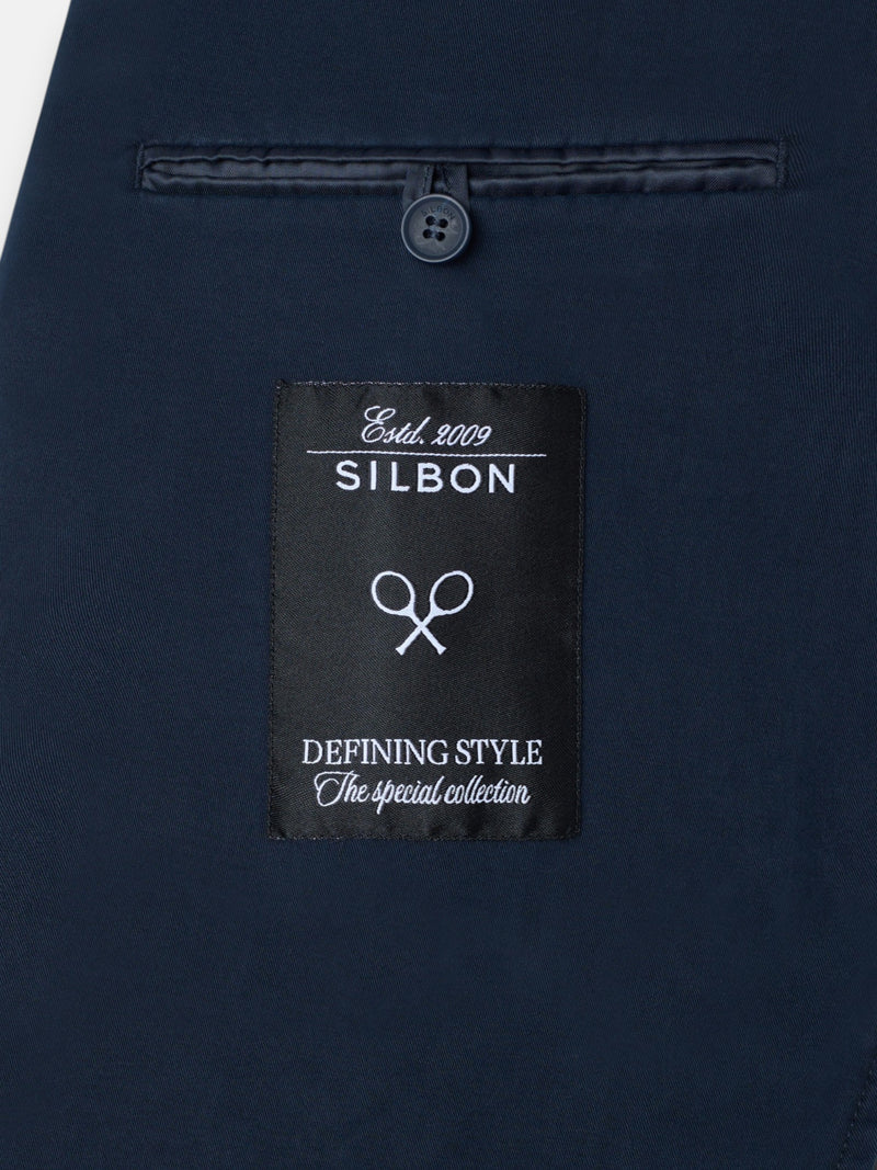 Navy blue straight casual blazer