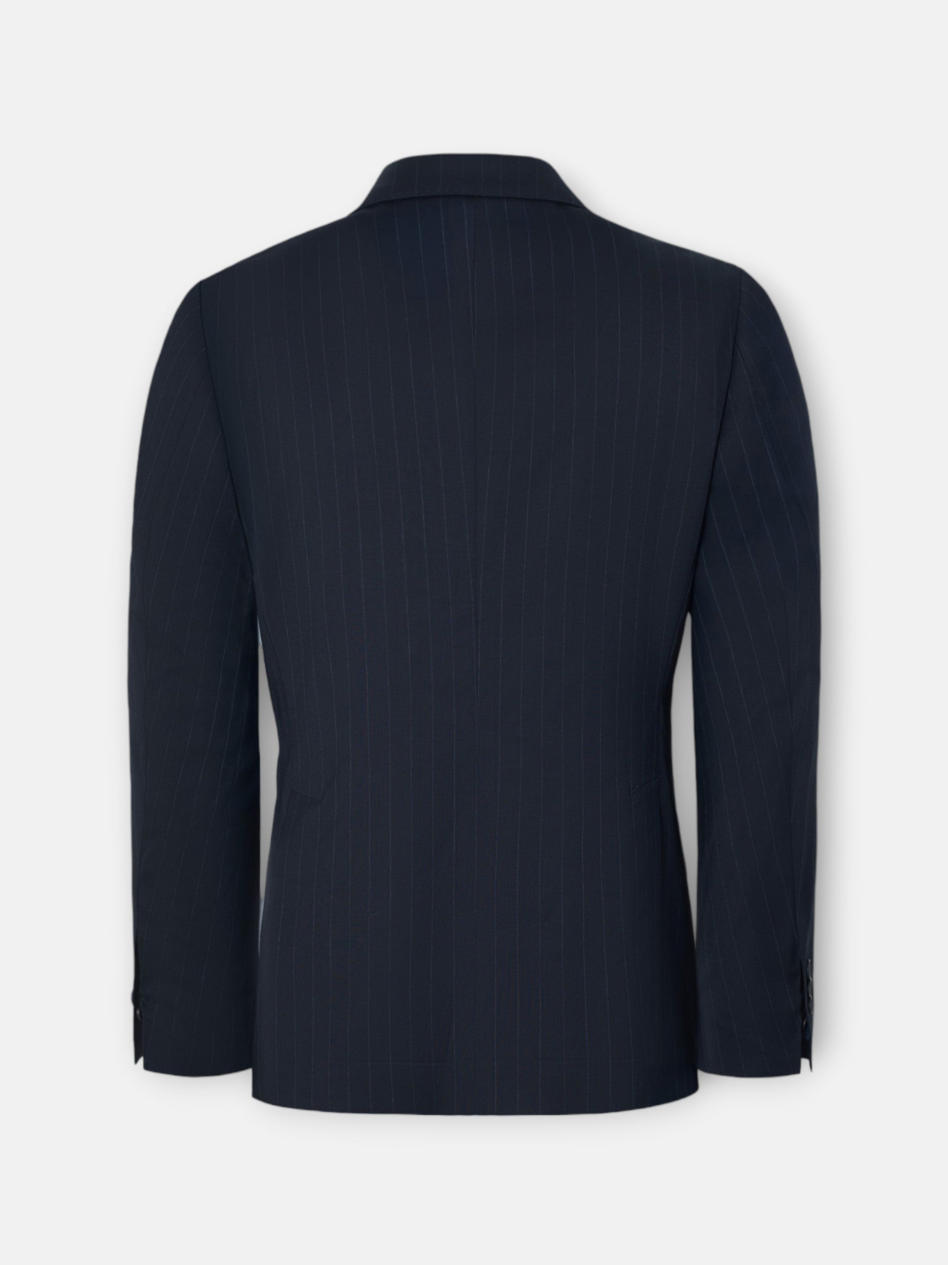 Americana traje cruzado raya diplomatica azul marino