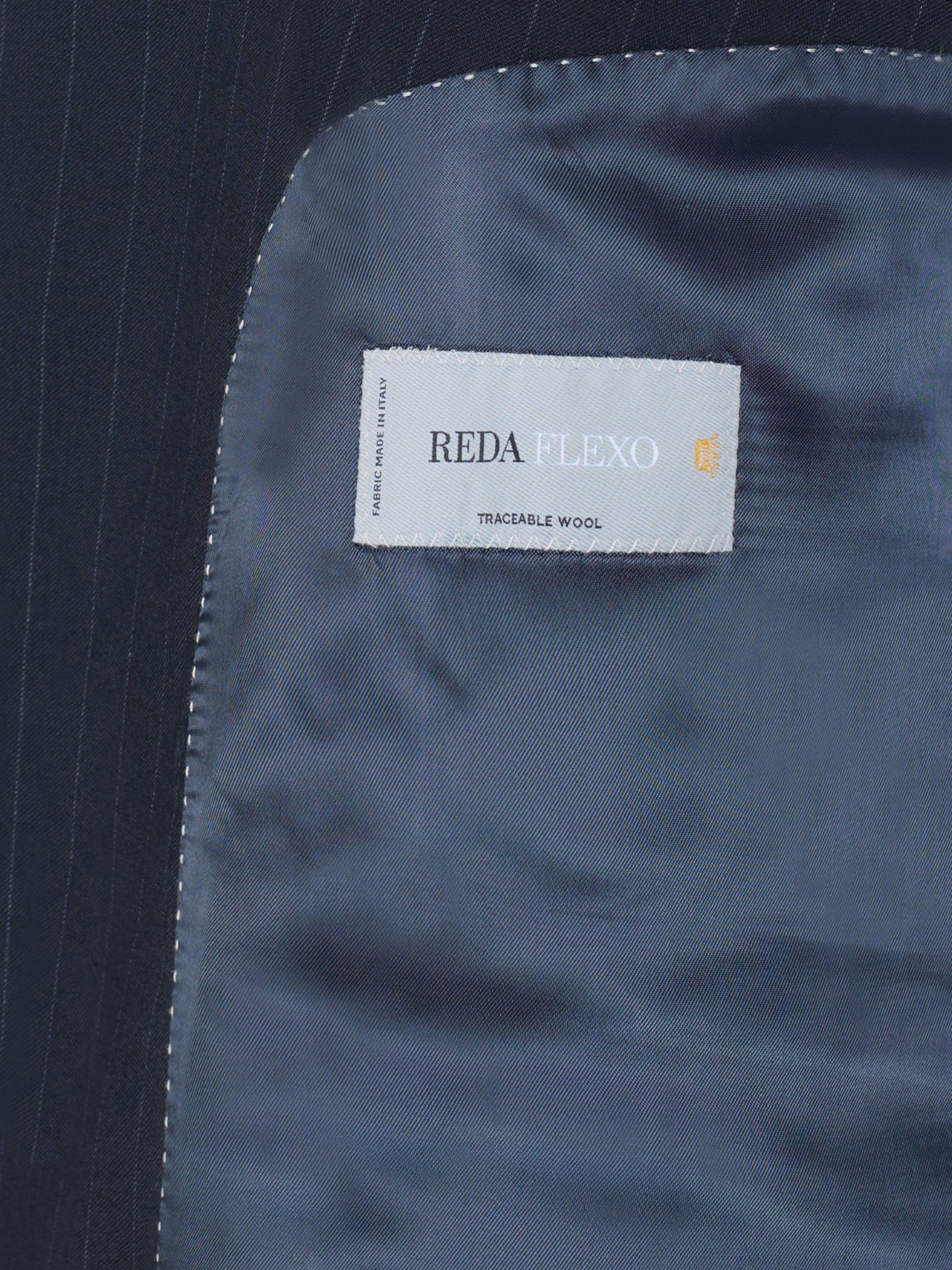 Americana traje cruzado raya diplomatica azul marino