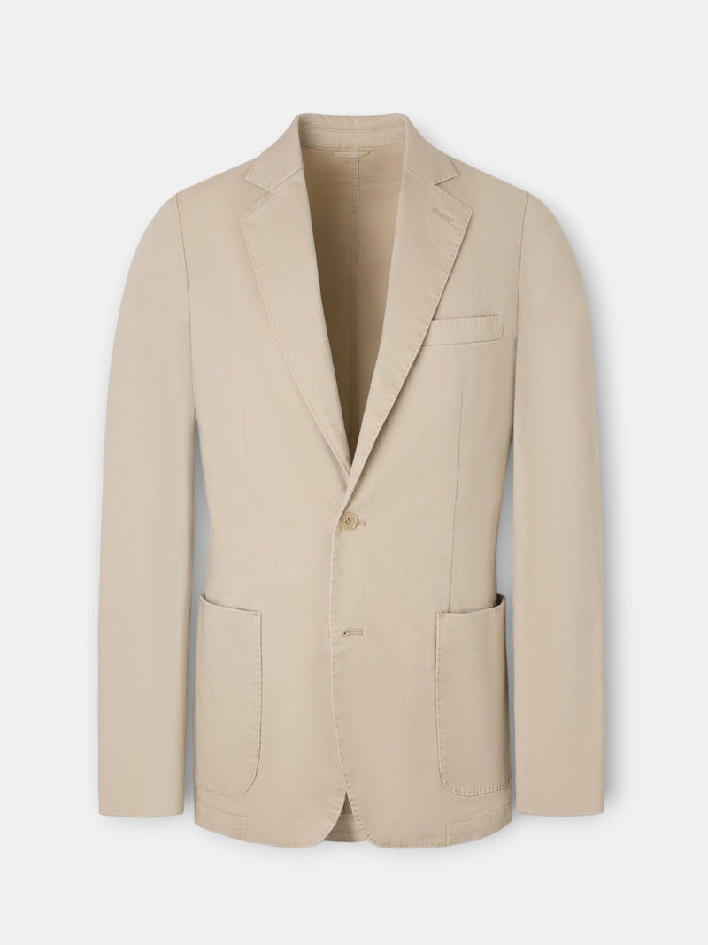 Veste décontractée droite beige