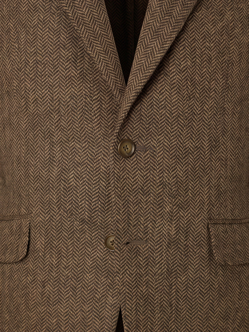 Brown herringbone blazer