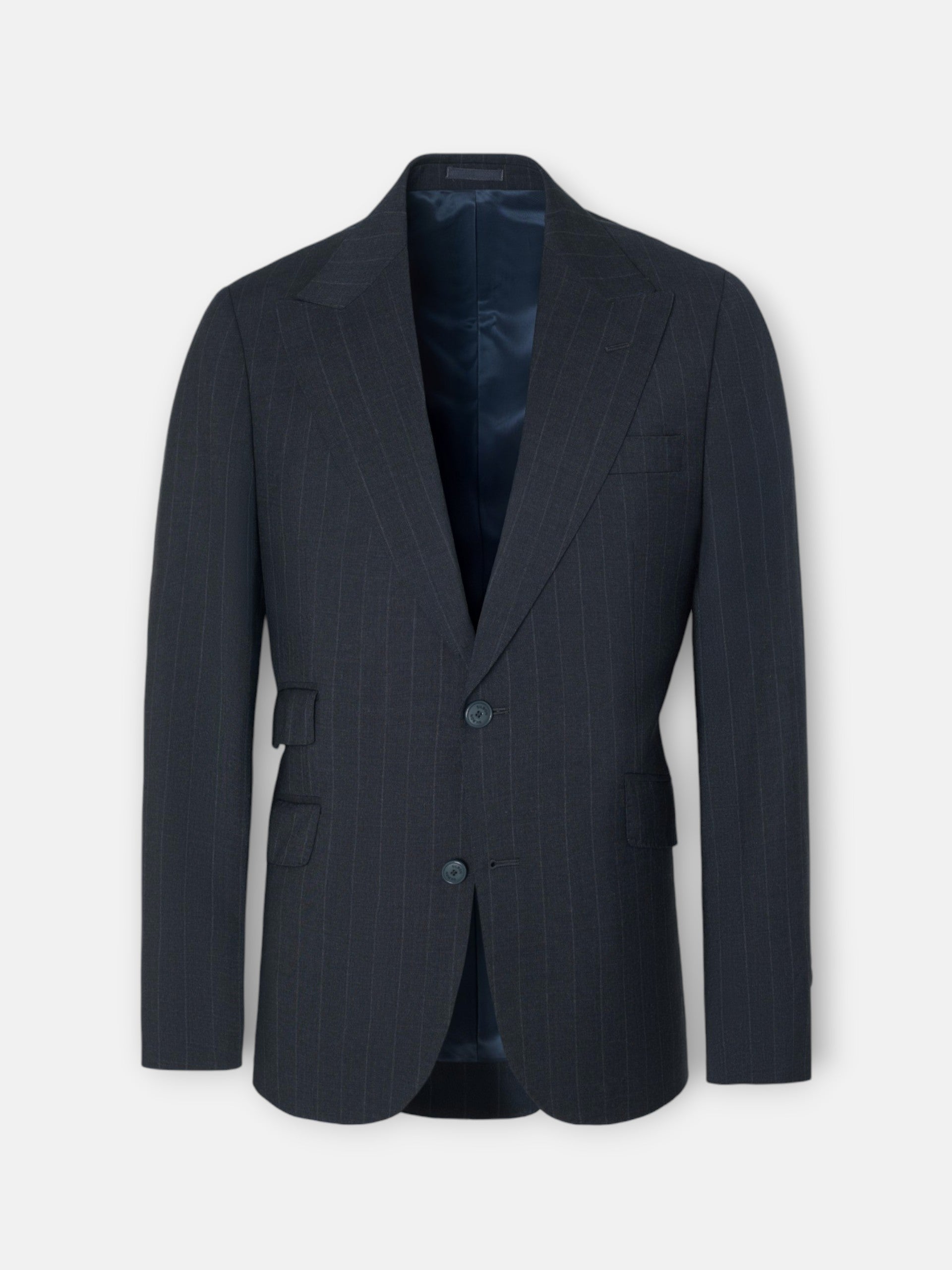 Americana traje raya diplomatica gris