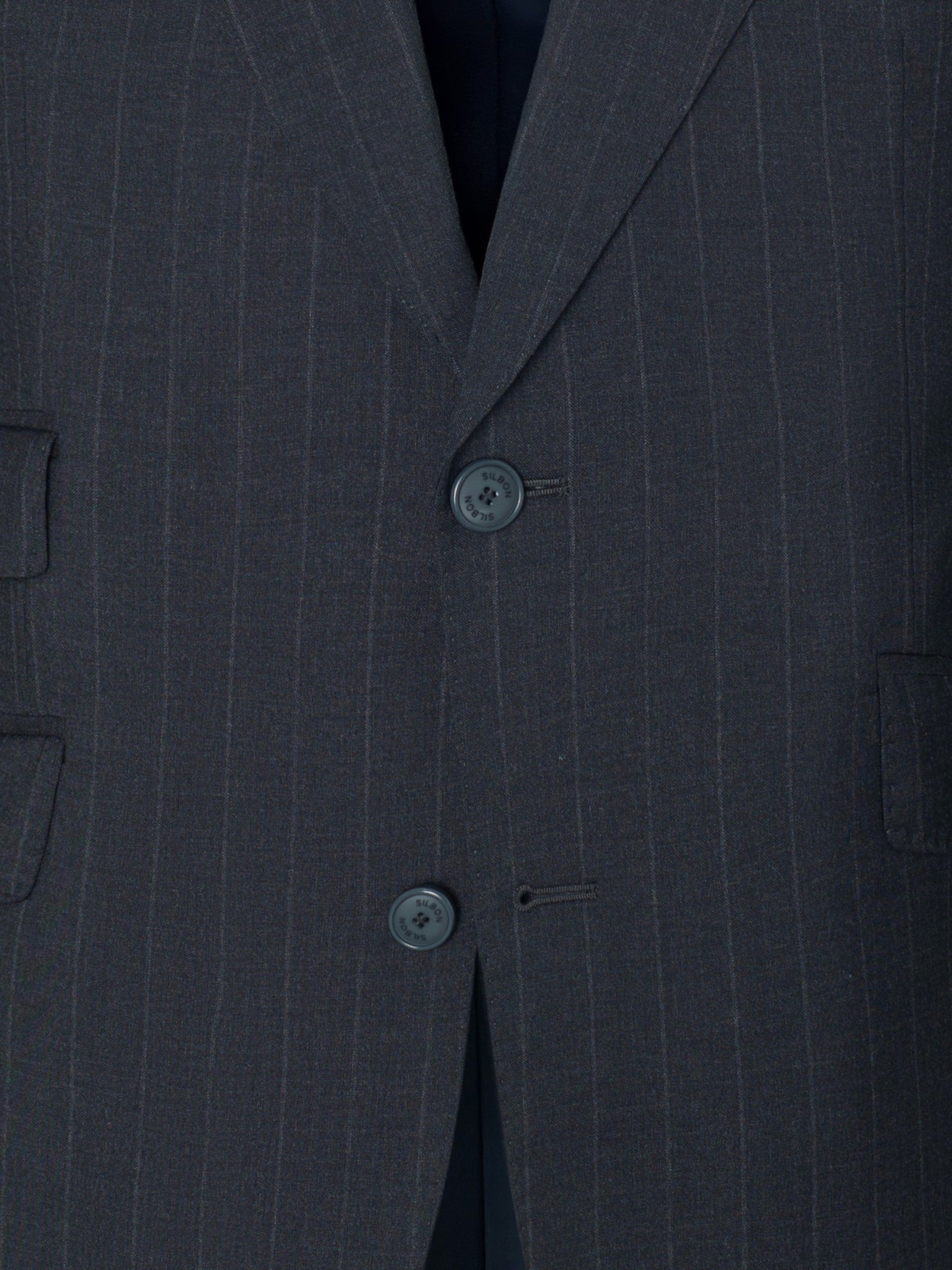 Americana traje raya diplomatica gris