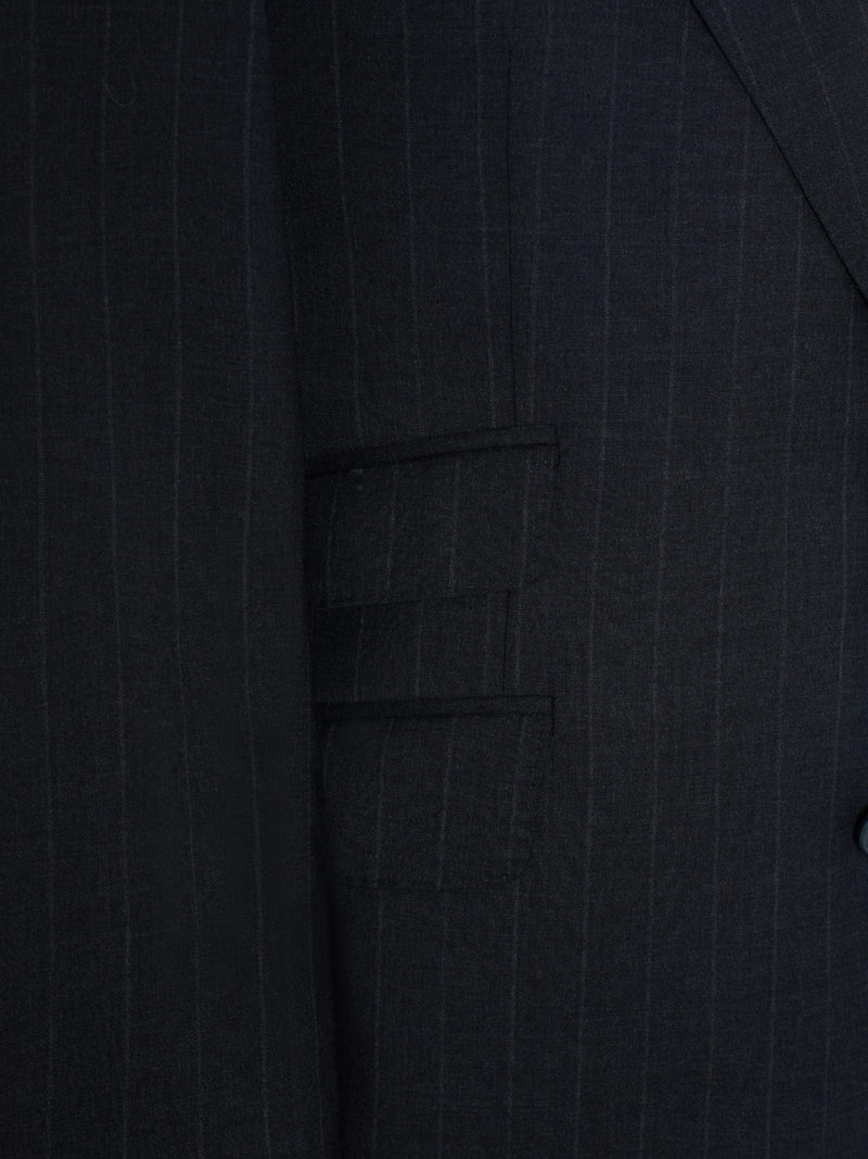 Americana traje raya diplomatica gris