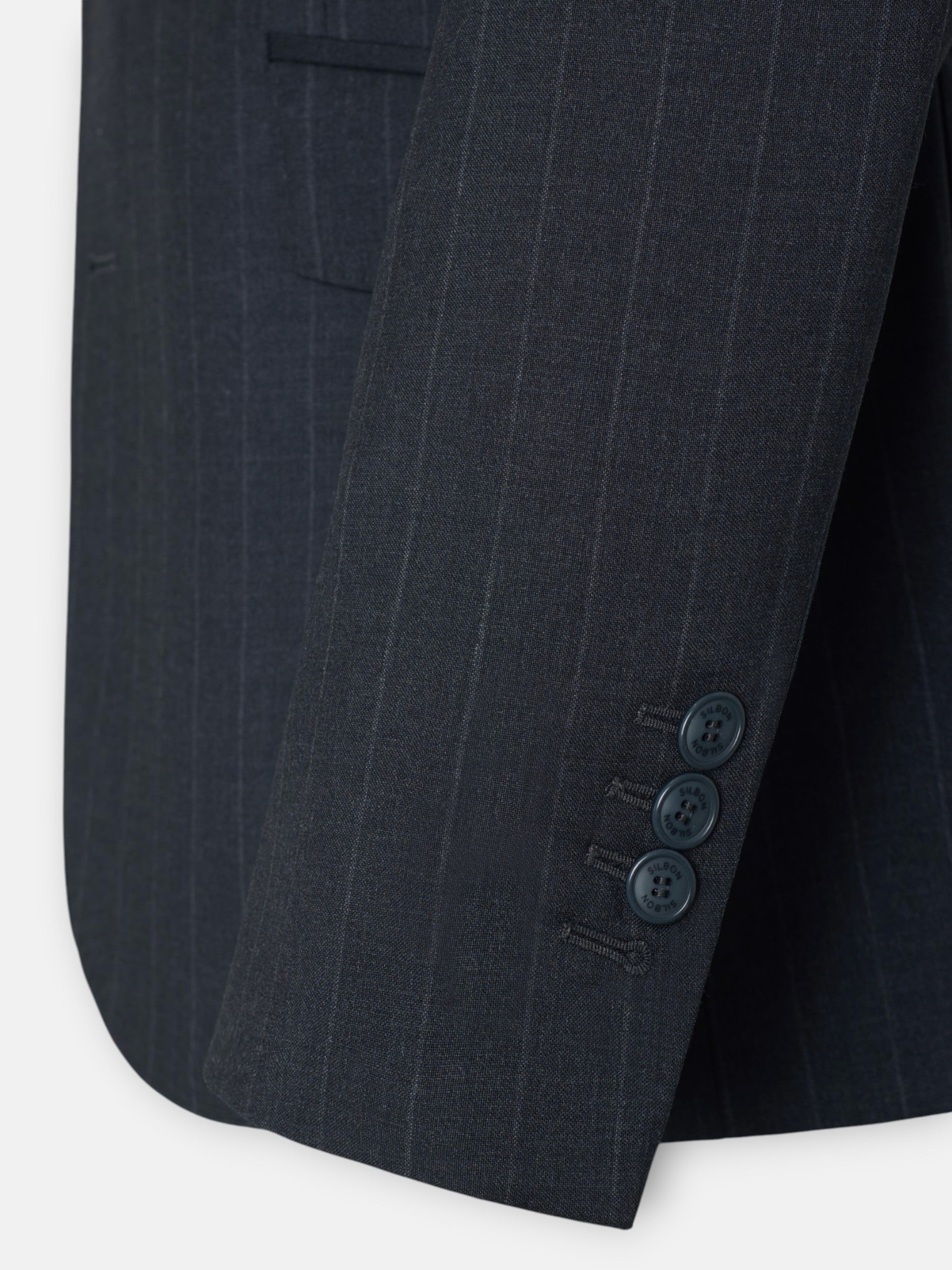 Americana traje raya diplomatica gris