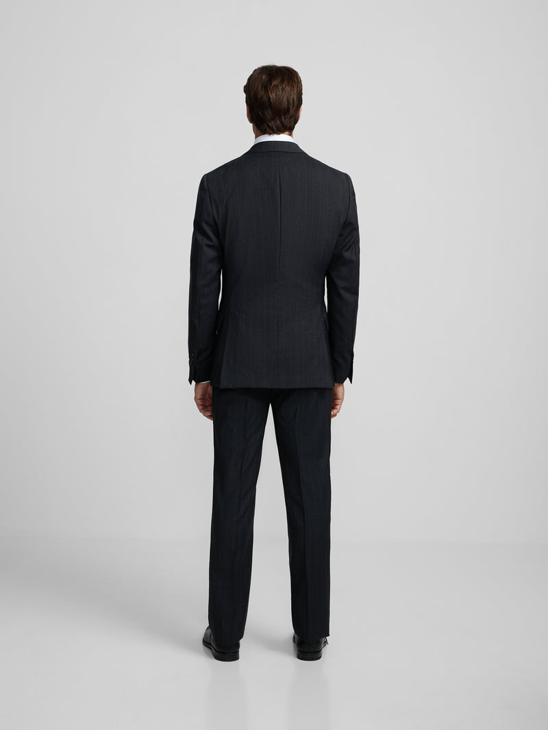 Americana traje raya diplomatica gris