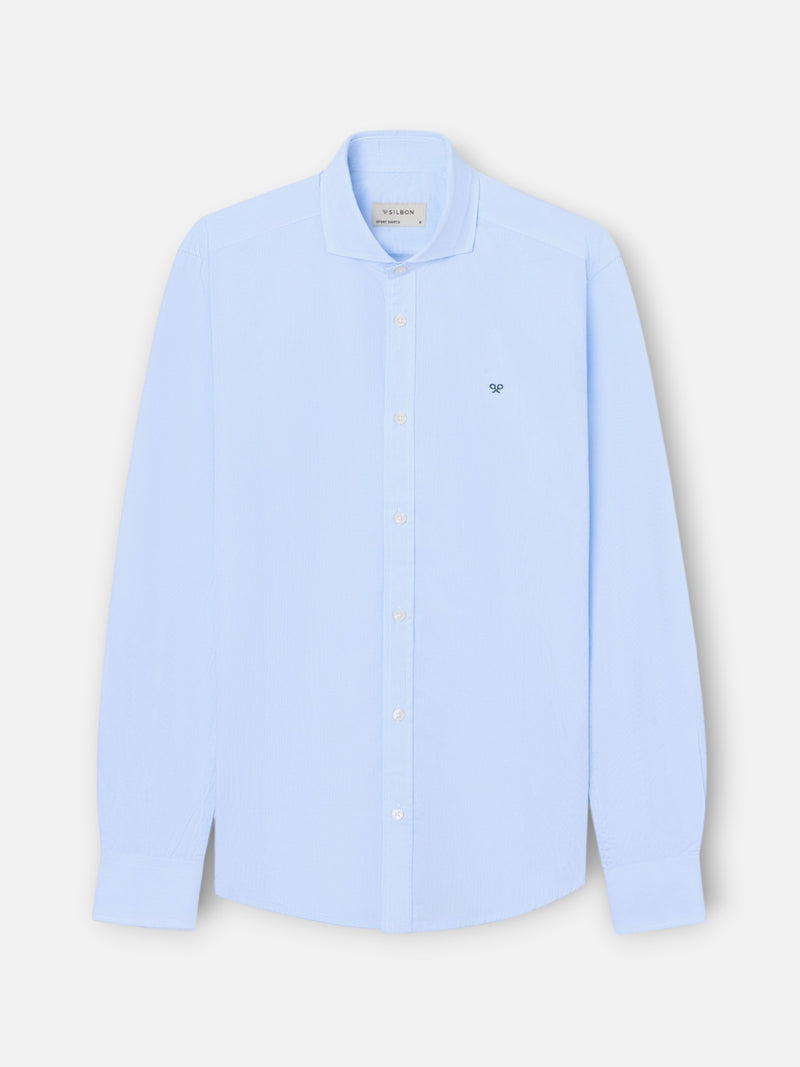 Camisa sport classic mini cuadro azul
