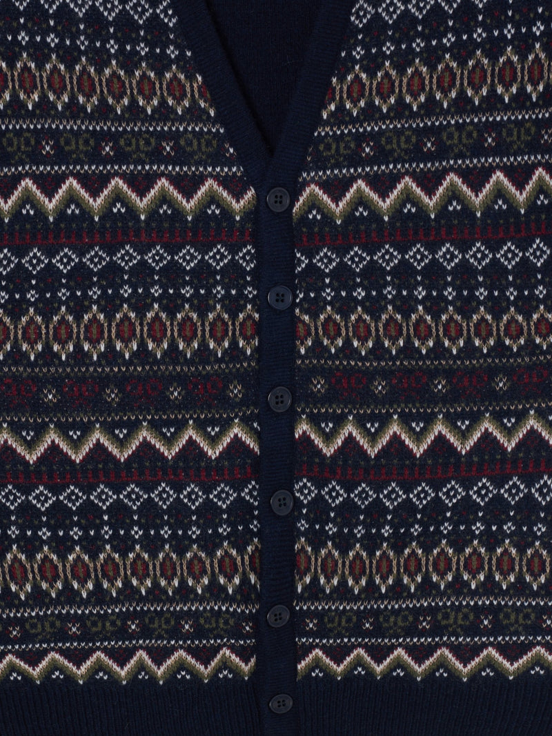 Chaleco punto unique jacquard azul marino