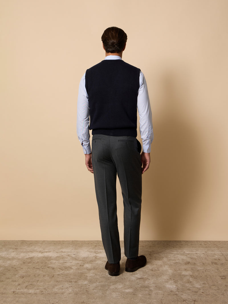 Chaleco punto unique jacquard azul marino
