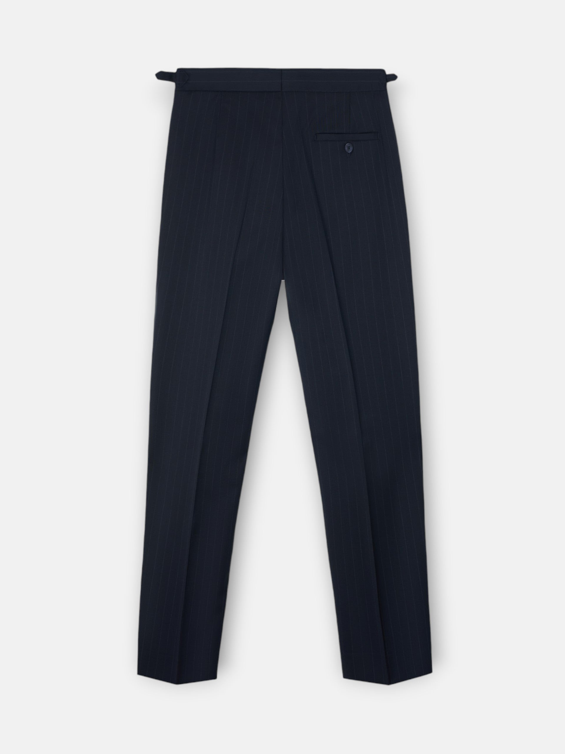 Pantalon traje cruzado raya diplomatica azul marino
