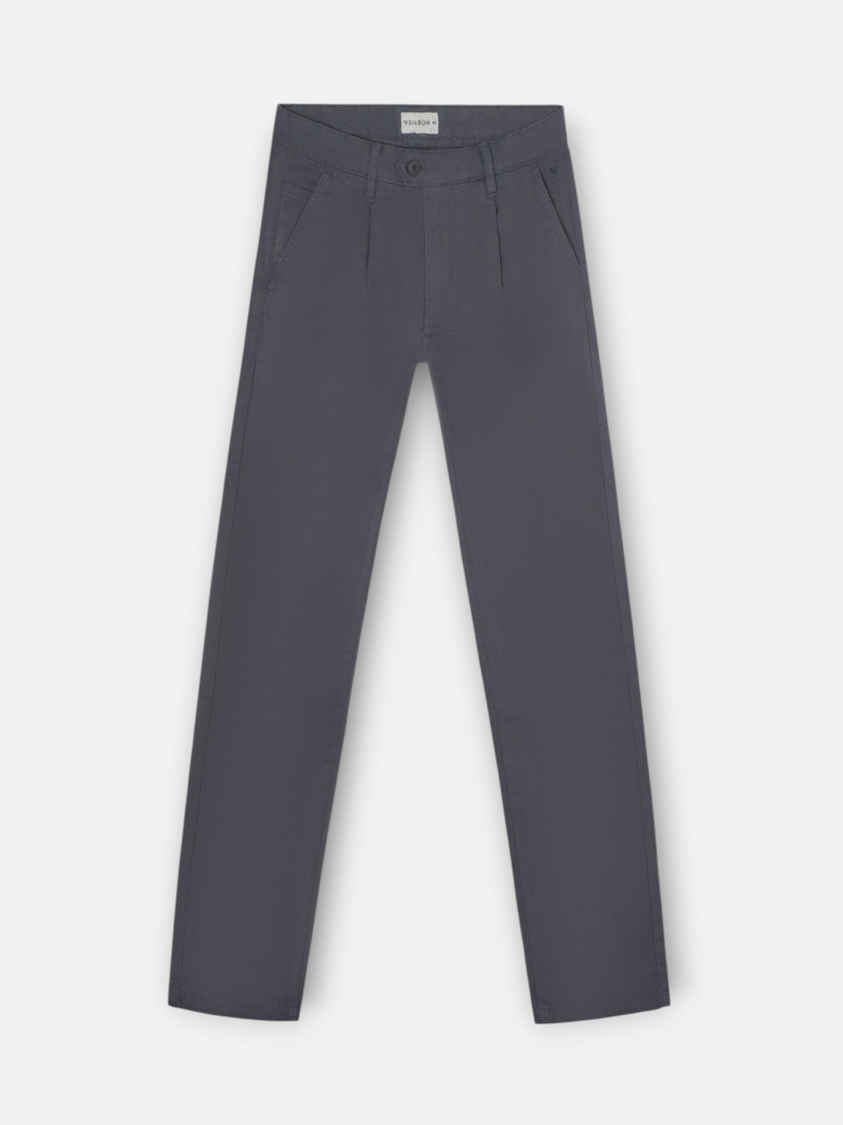 Pantalon sport chino pinza gris marengo
