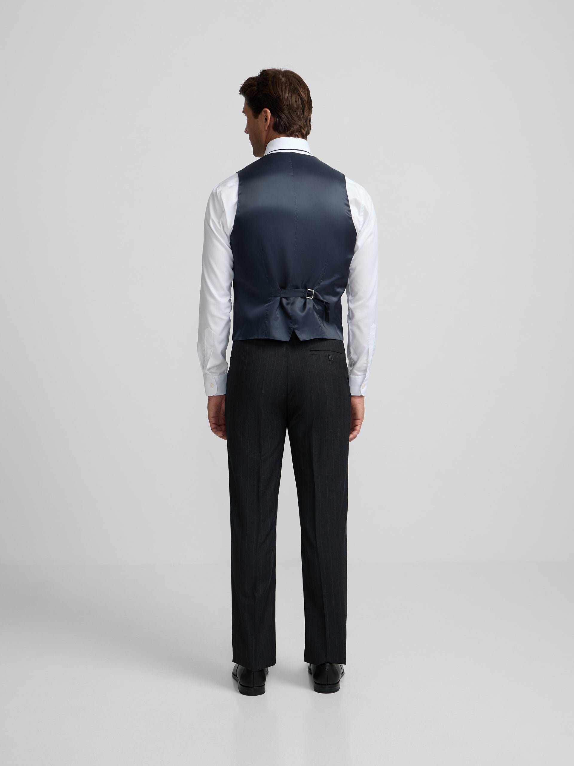 Pantalon traje raya diplomatica gris