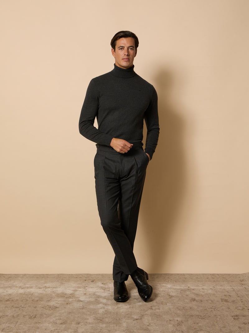 Pantalon traje unique pata de gallo gris