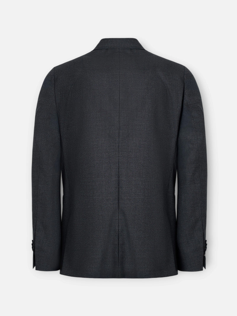 Blazer único de fato pata de galo cinzento