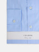 Camisa vestir principe de gales azul
