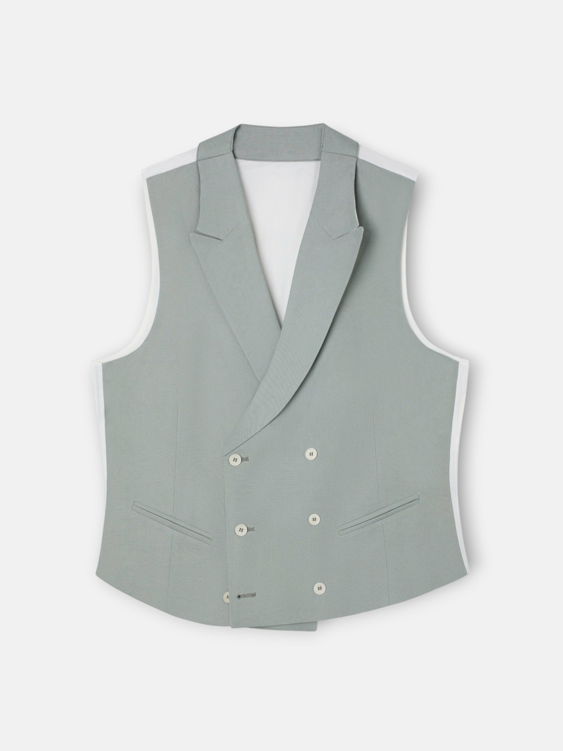 Chaleco chaque cuello clasico verde