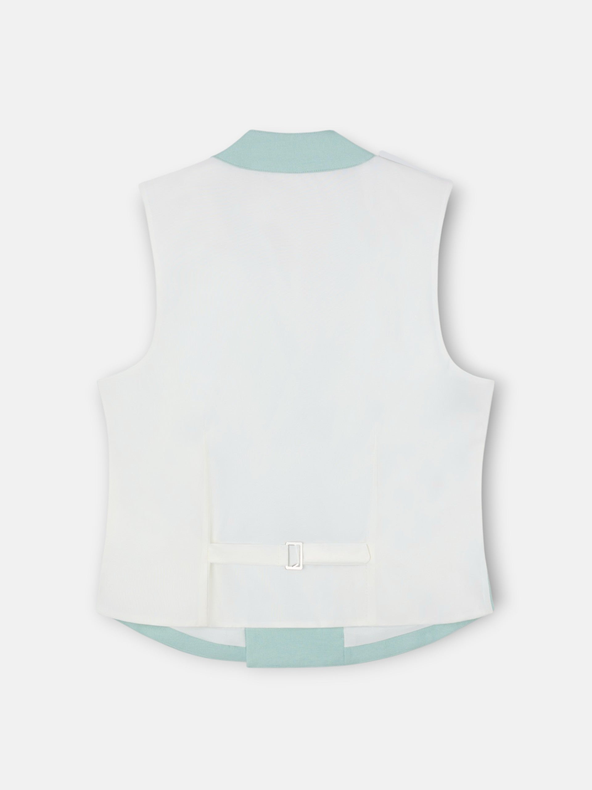 Gilet chaque col classique aigue-marine