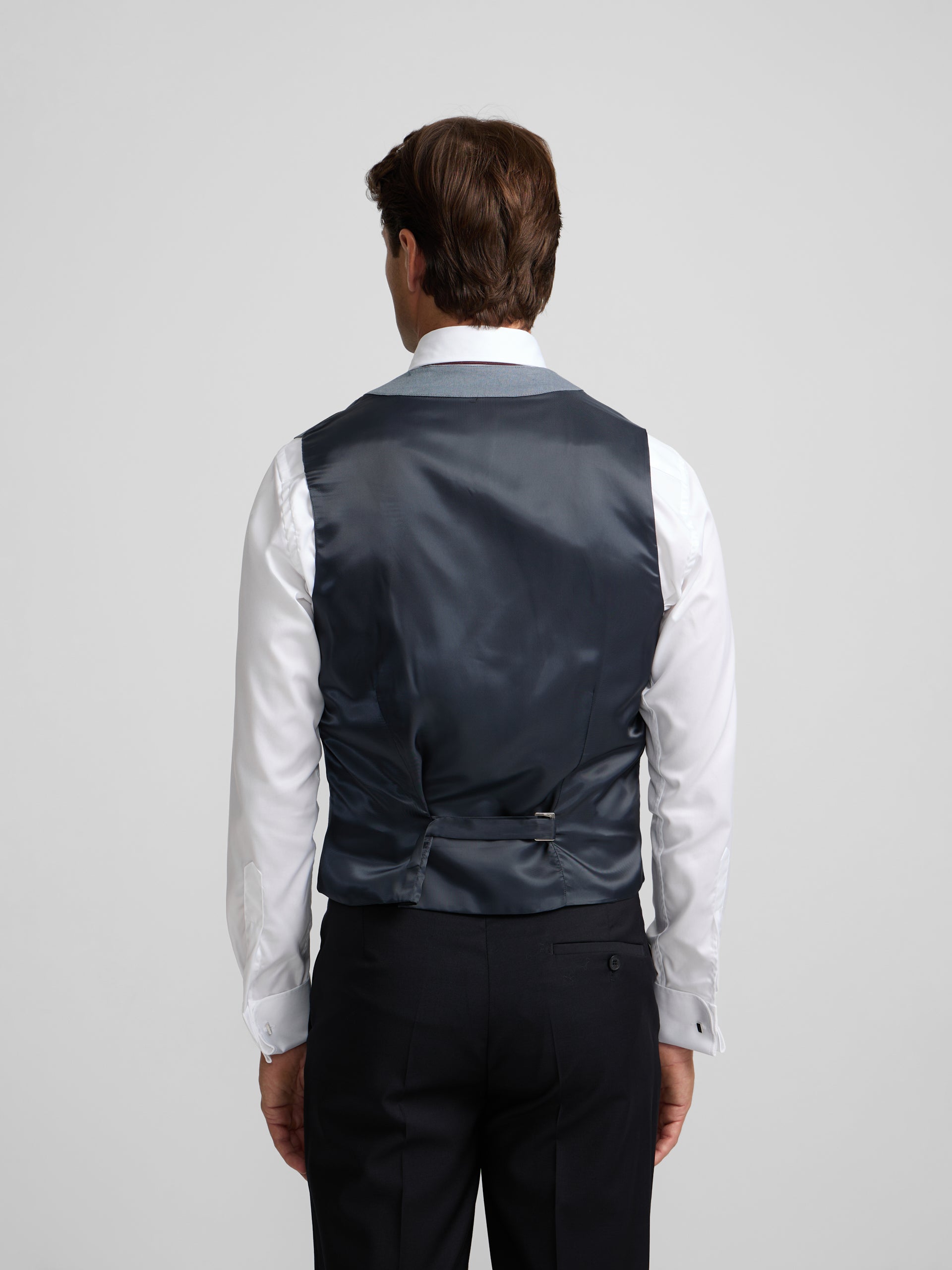 Chaleco chaque cuello clasico pizarra
