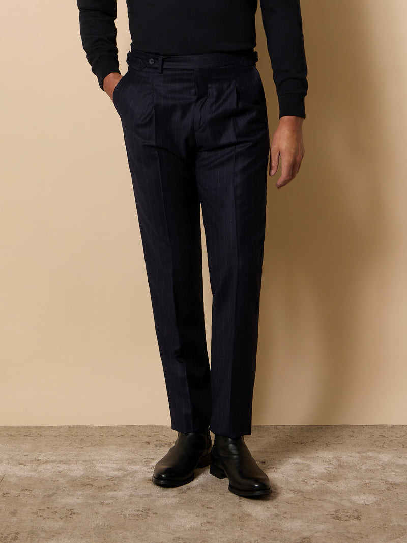 Pantalon unique diplomatico pinzas azul marino