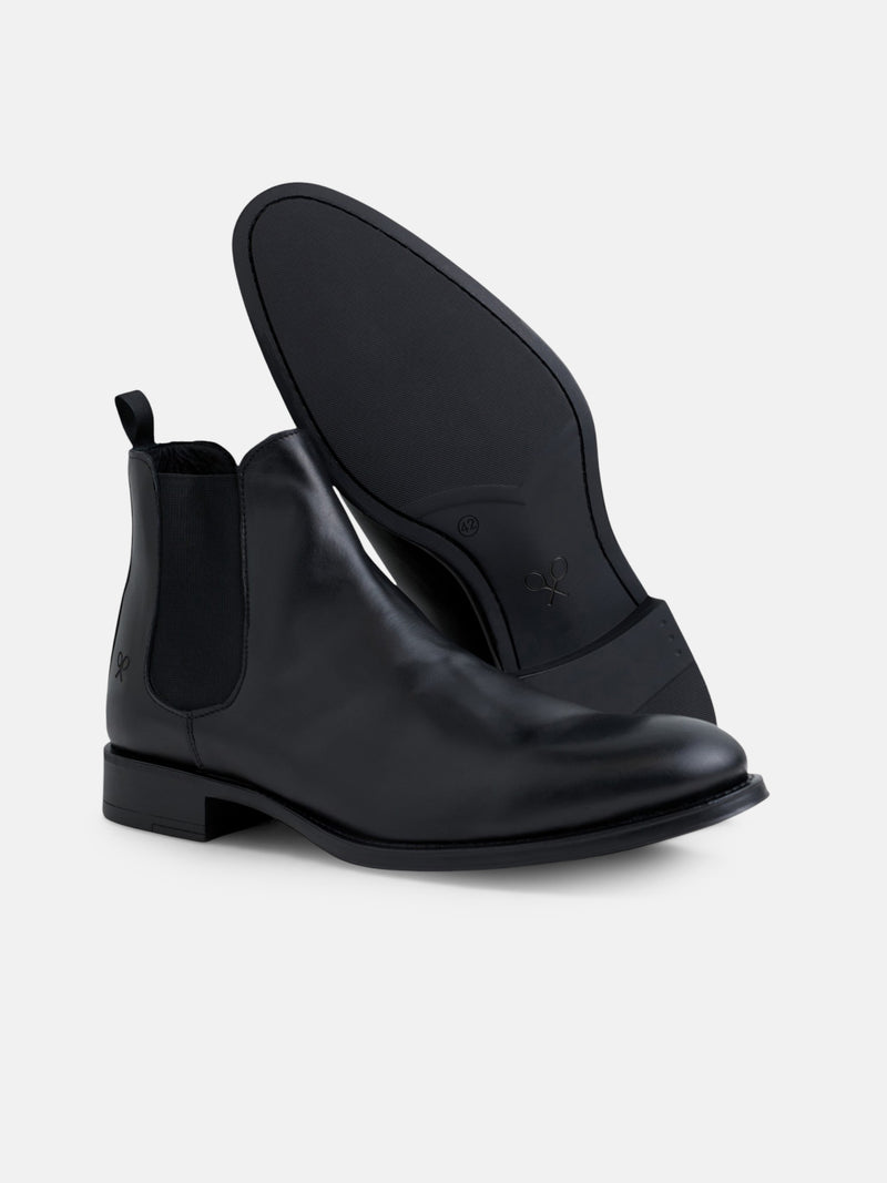 Bota chelsea unique piel negra
