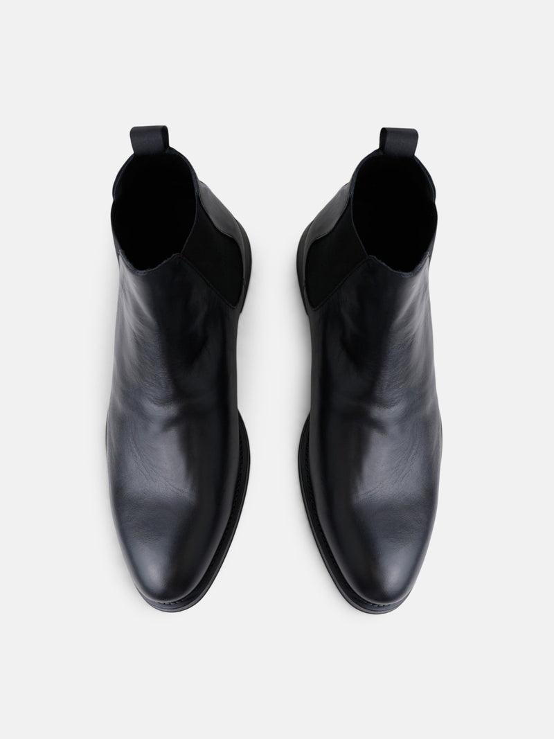 Bota chelsea unique piel negra