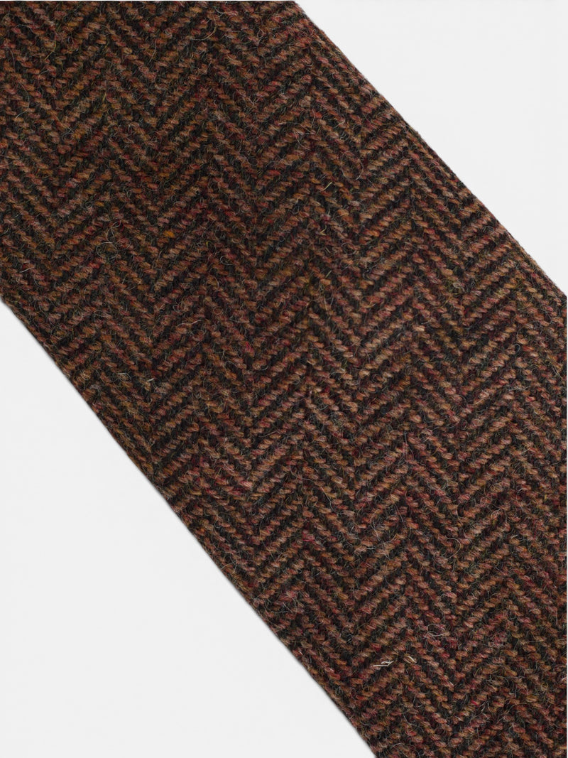 Corbata espiga marron