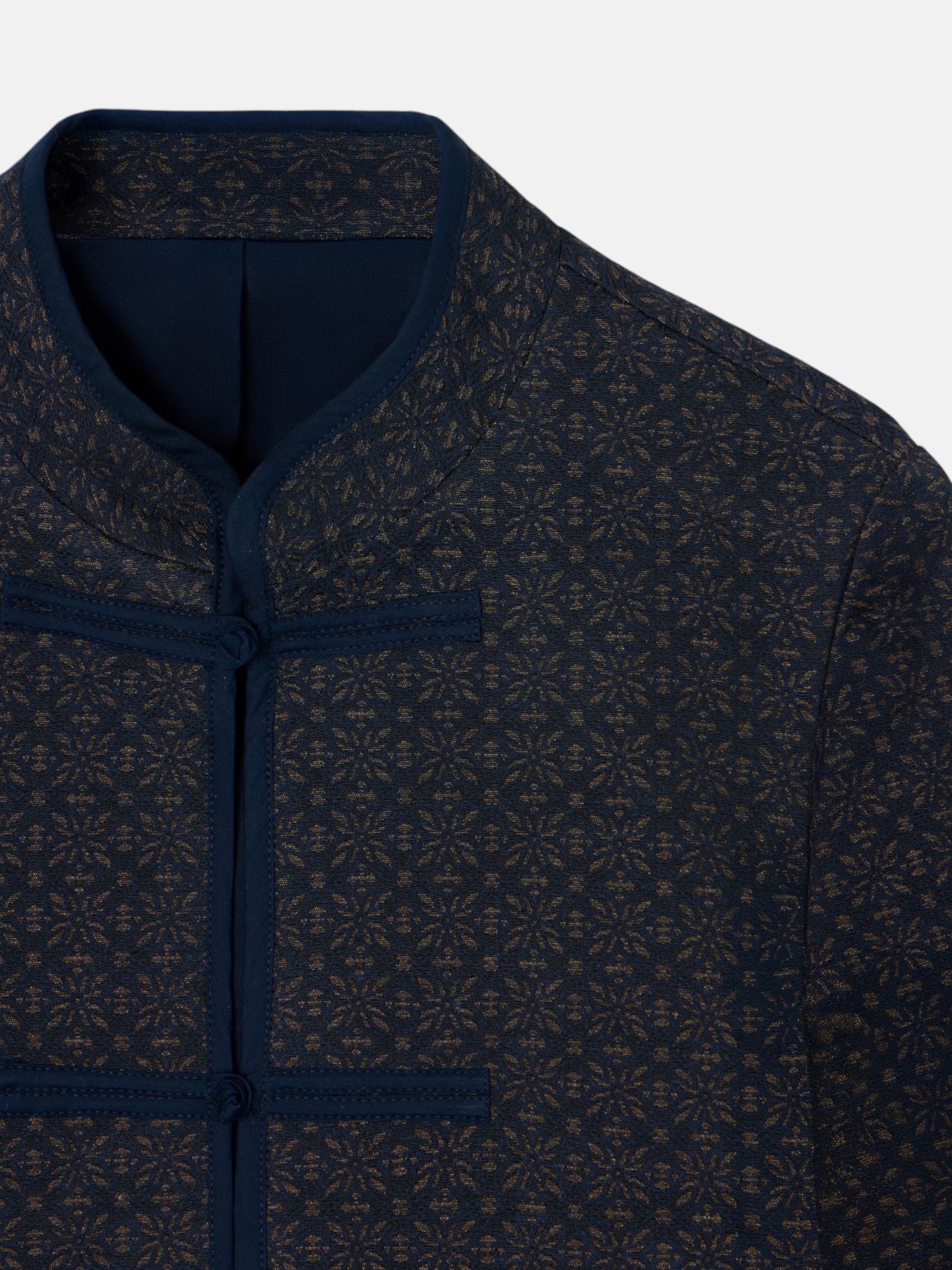 Chaqueta jacquard azul marino