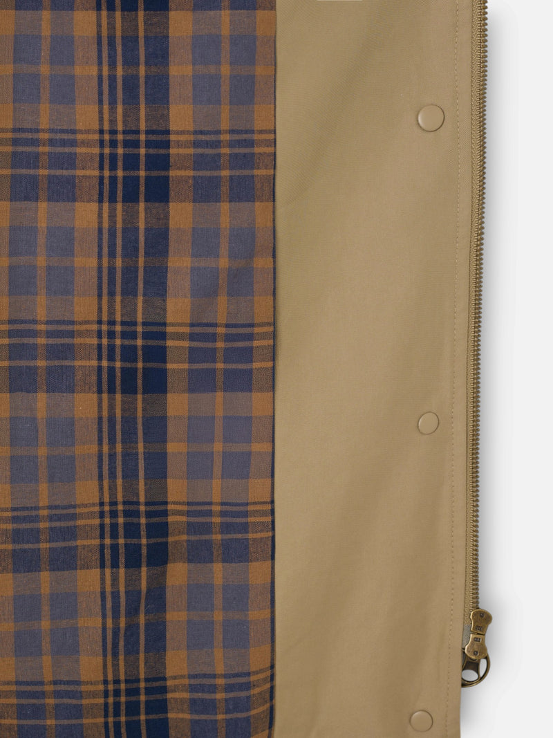 Gabardina larga capa beige