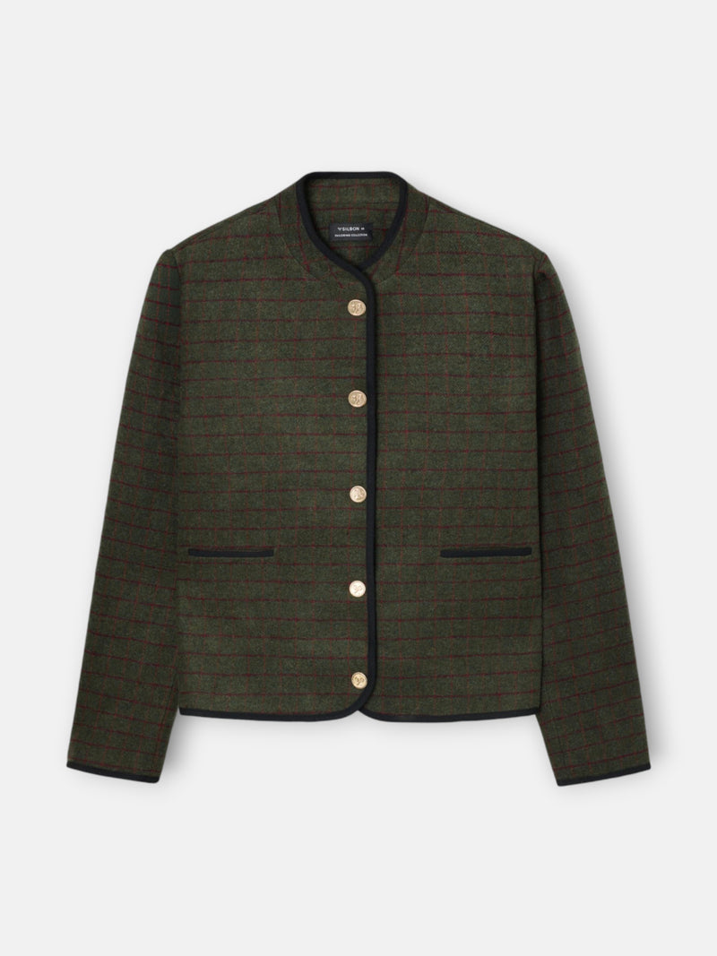Short Austrian green checkered