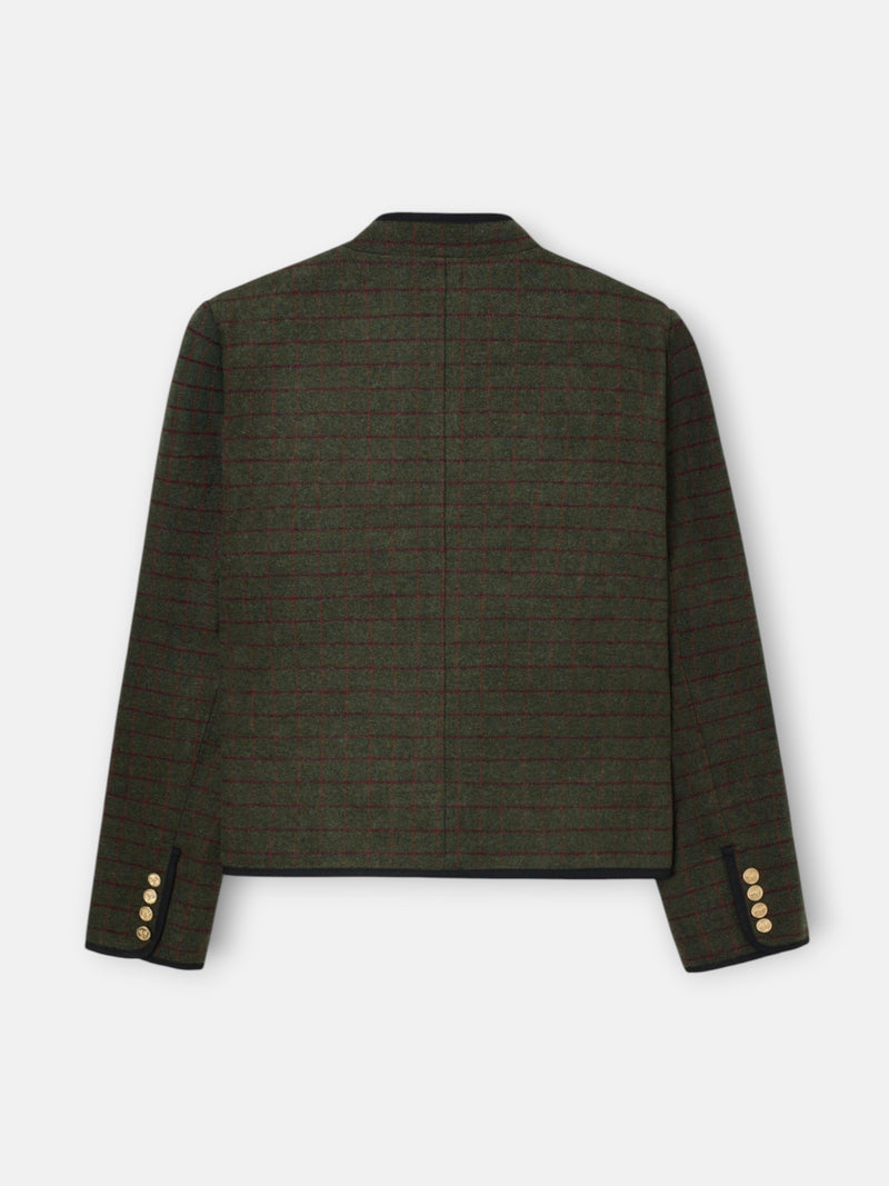 Short Austrian green checkered