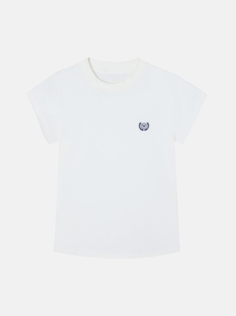 T-shirt femme Silbon varsity écru