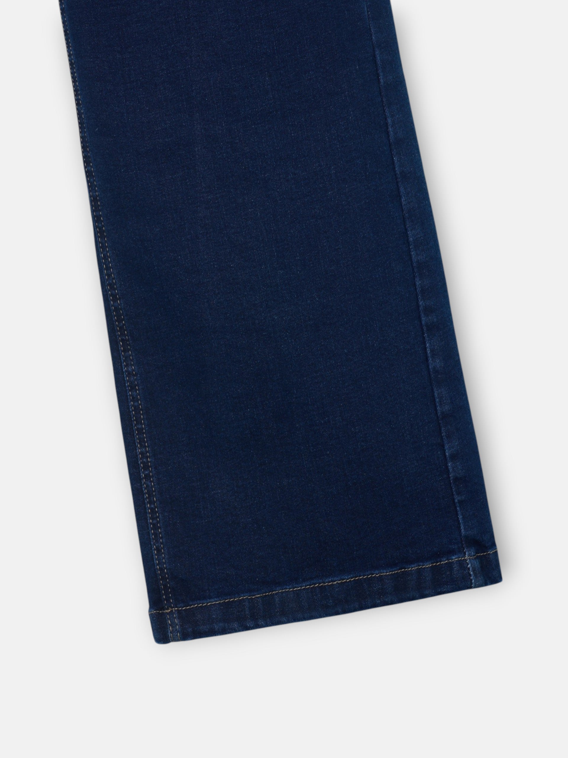 Pantalon flare en denim bleu