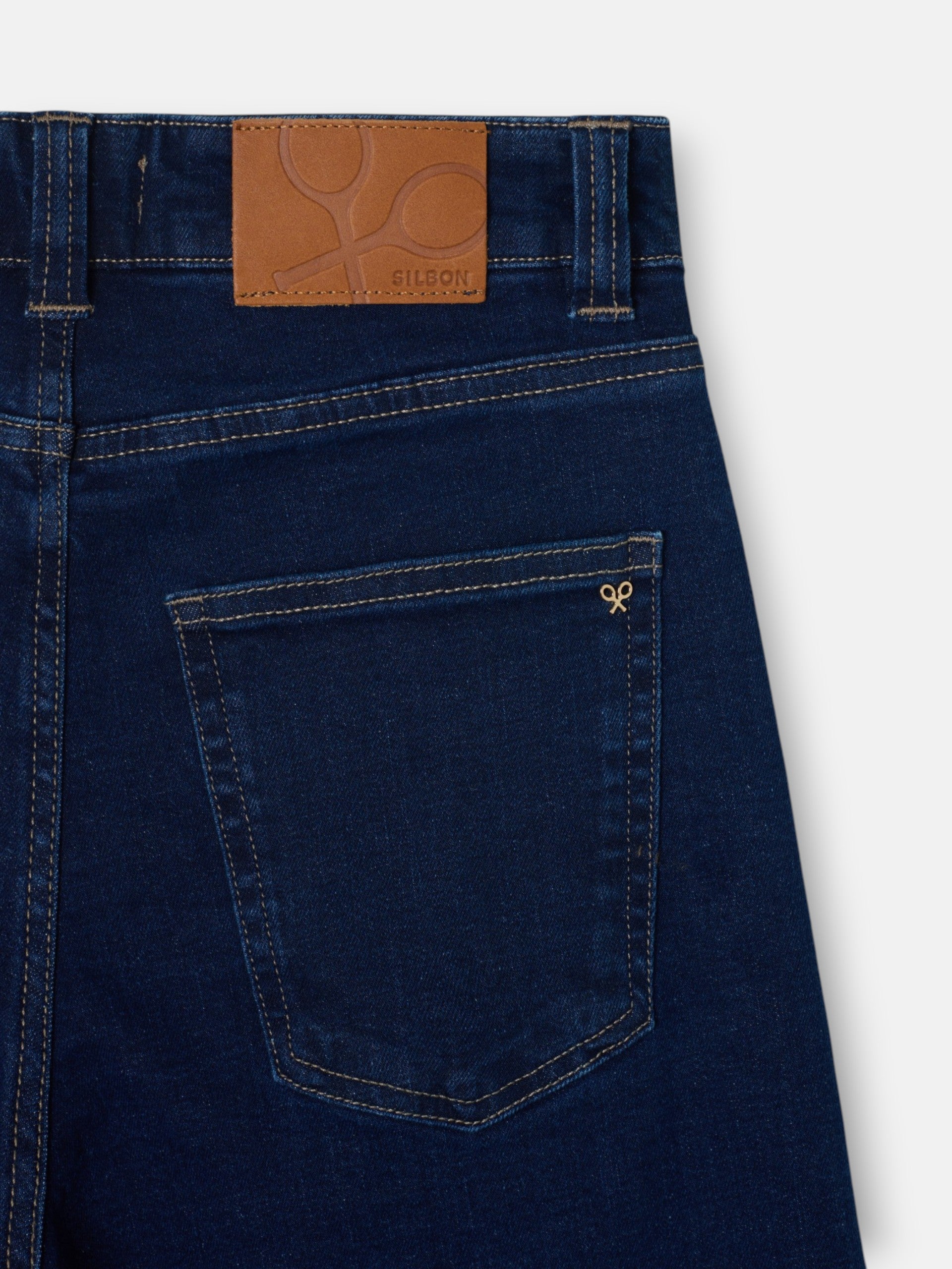 Pantalon flare en denim bleu
