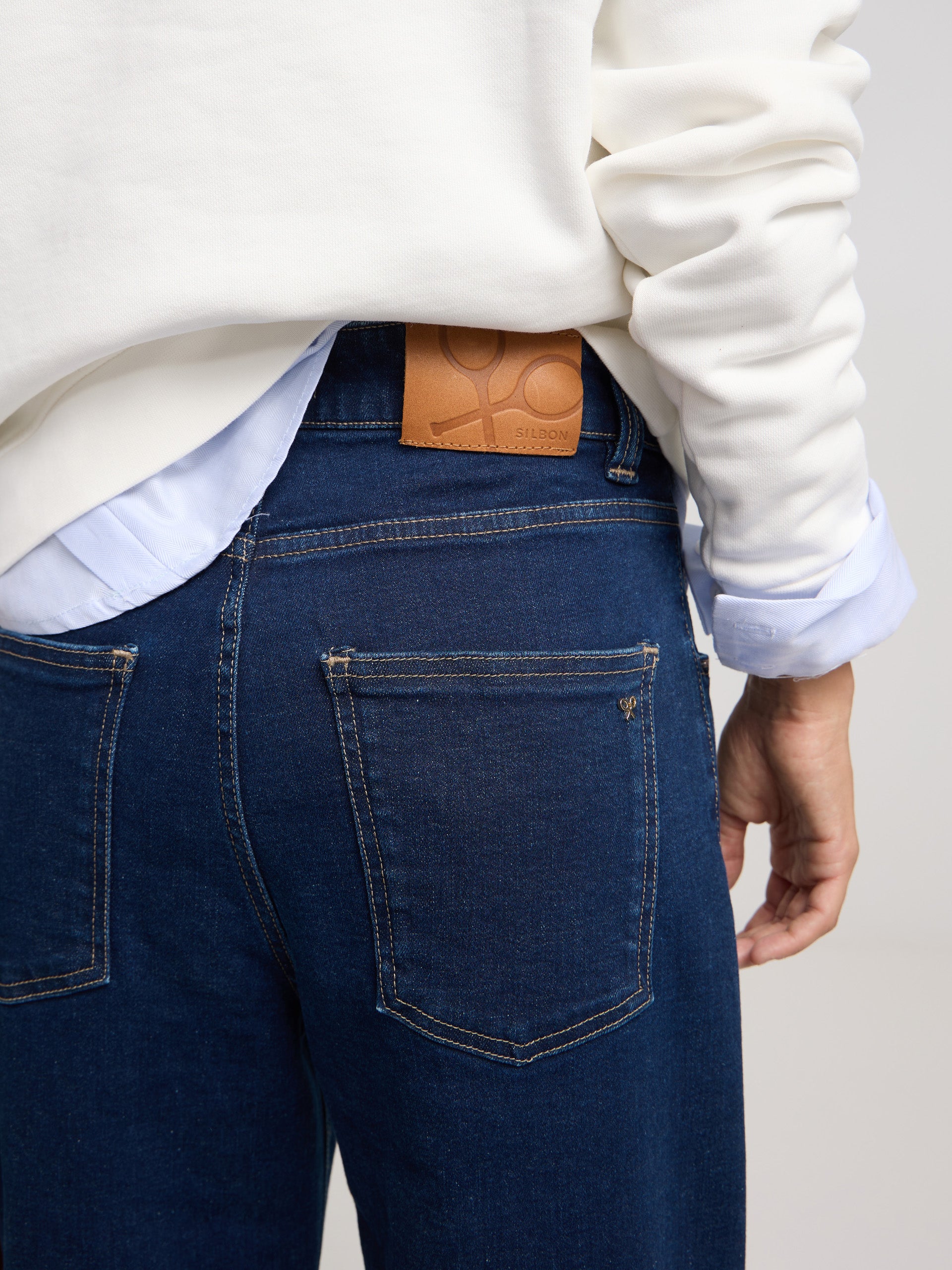 Pantalon flare denim azul