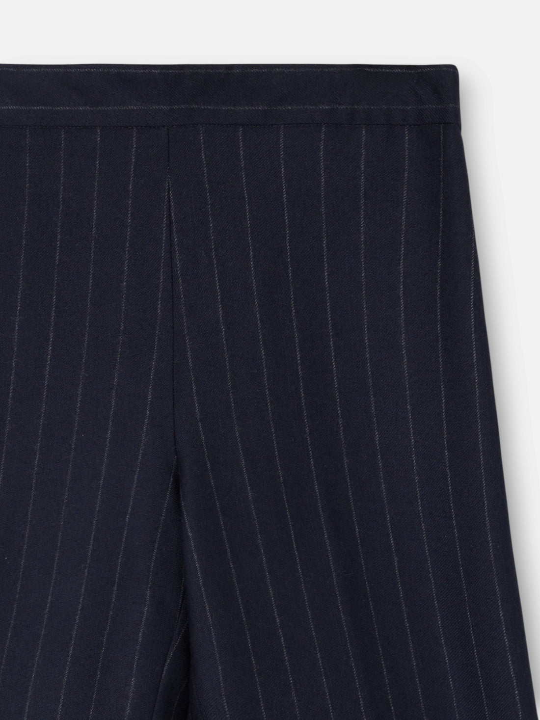 Unique baggy trousers with navy blue pinstripes