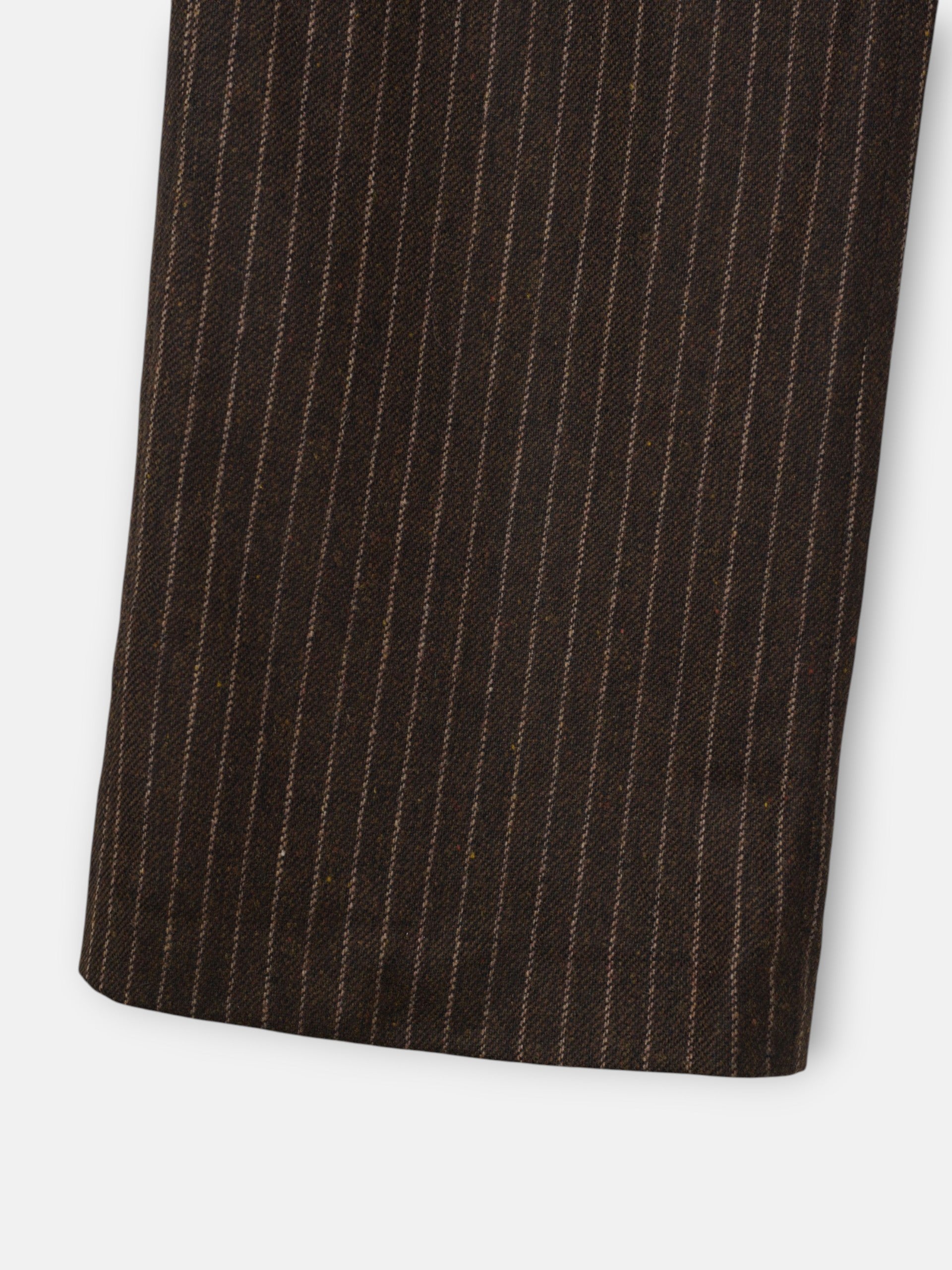 Pantalon recto rayas diplomaticas marron