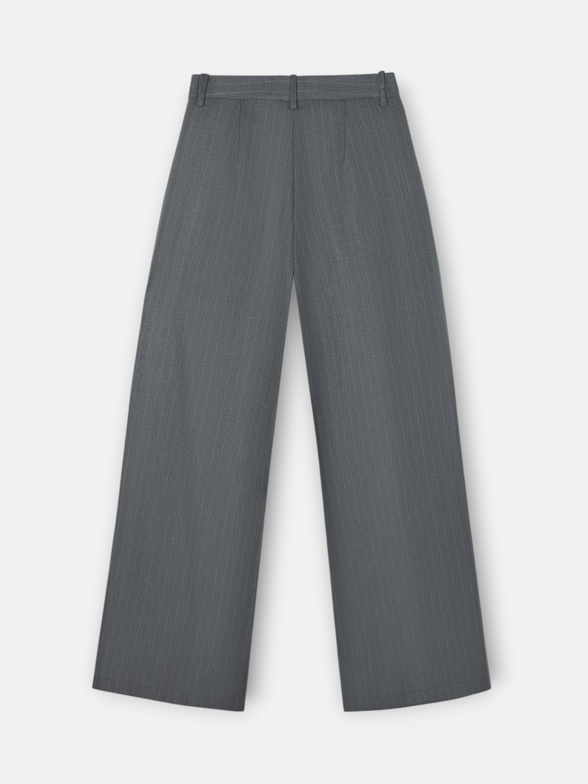 Pantalon droit à rayures diplomatiques gris