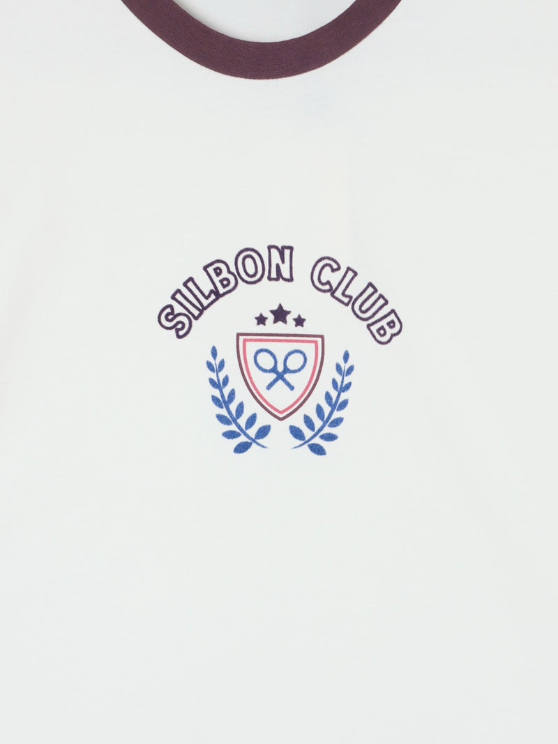 T-shirt femme Silbon Club écru