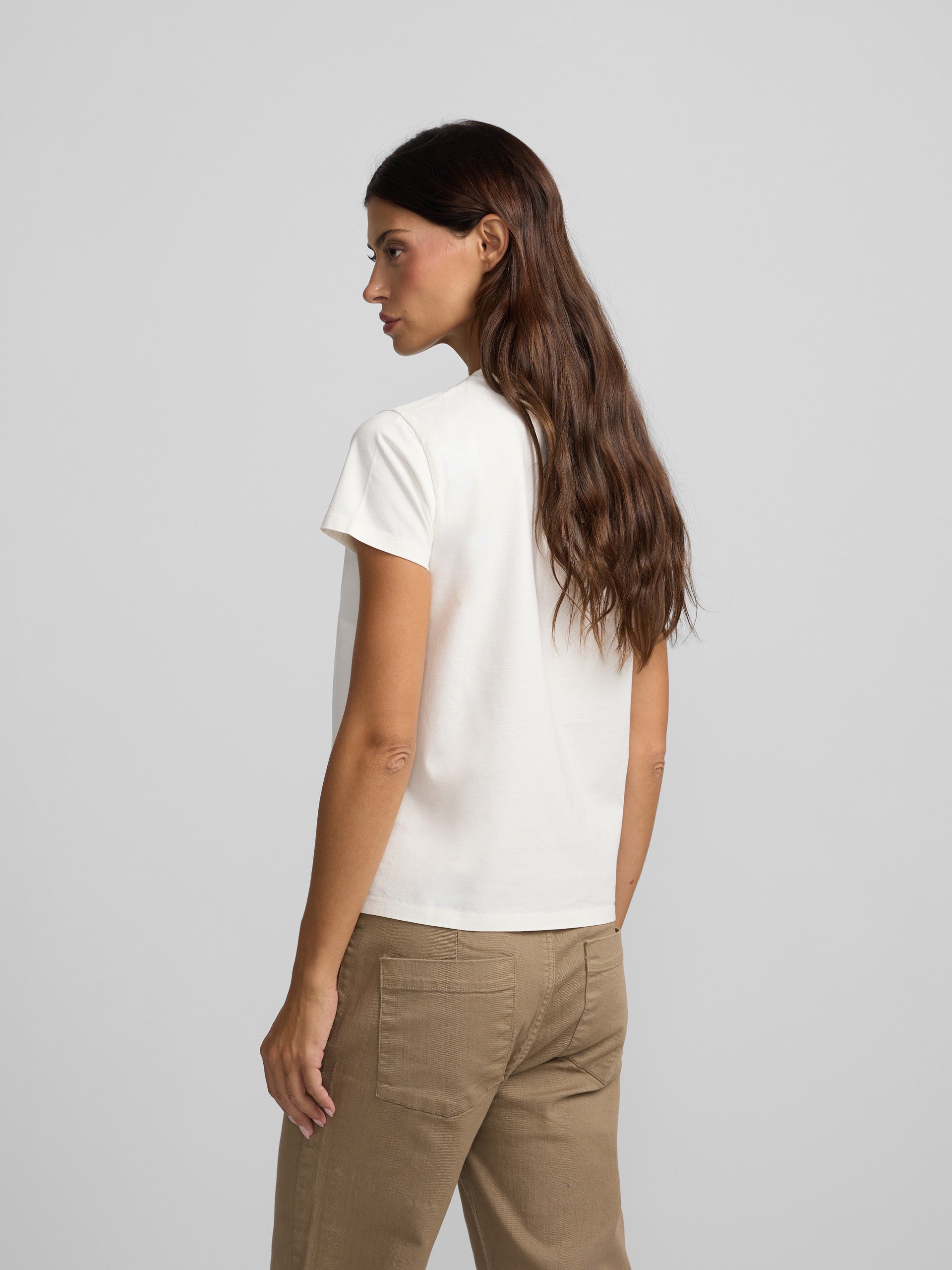 Camiseta woman bordado etnico crudo